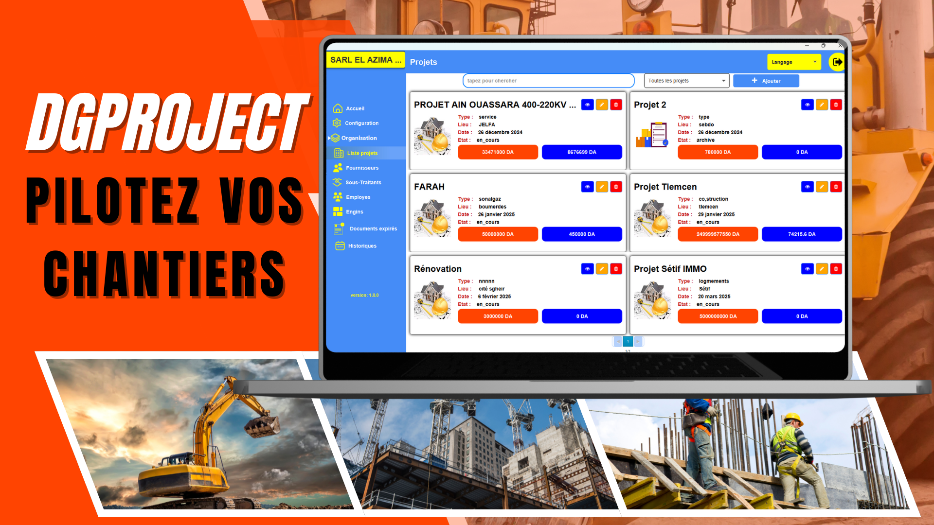 DGProjet – Pilotez vos chantiers